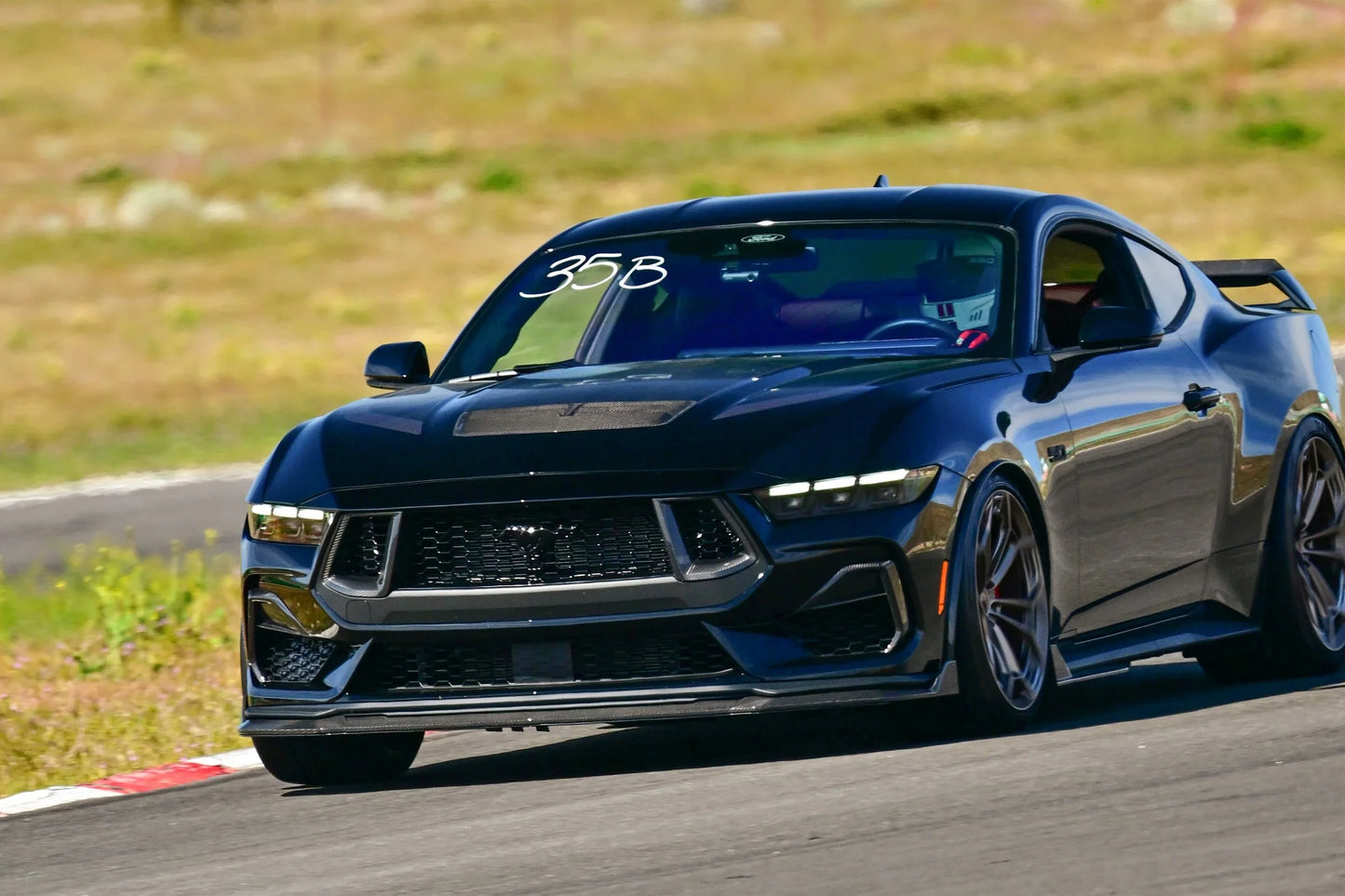 2024-Current Ford Mustang GT Dry Carbon Grille Inserts