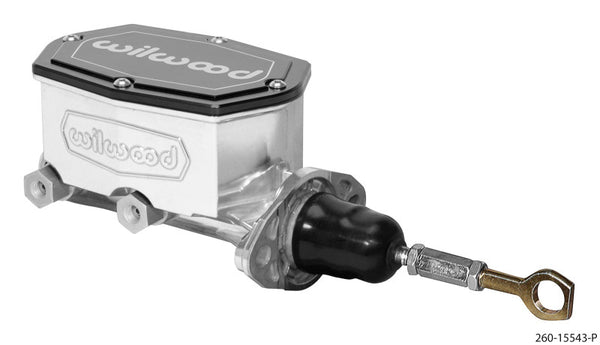 Wilwood Compact Tandem Master Cylinder - 7/8in Bore - w/Pushrod fits Mustang (Ball Burnished)