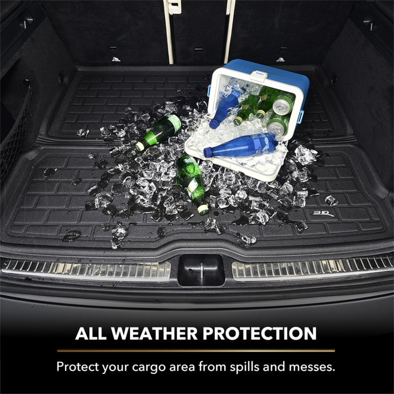 3D MAXpider 2017-2021 GMC Acadia Stowable Kagu Cargo Liner - Black (behind 2nd Row)