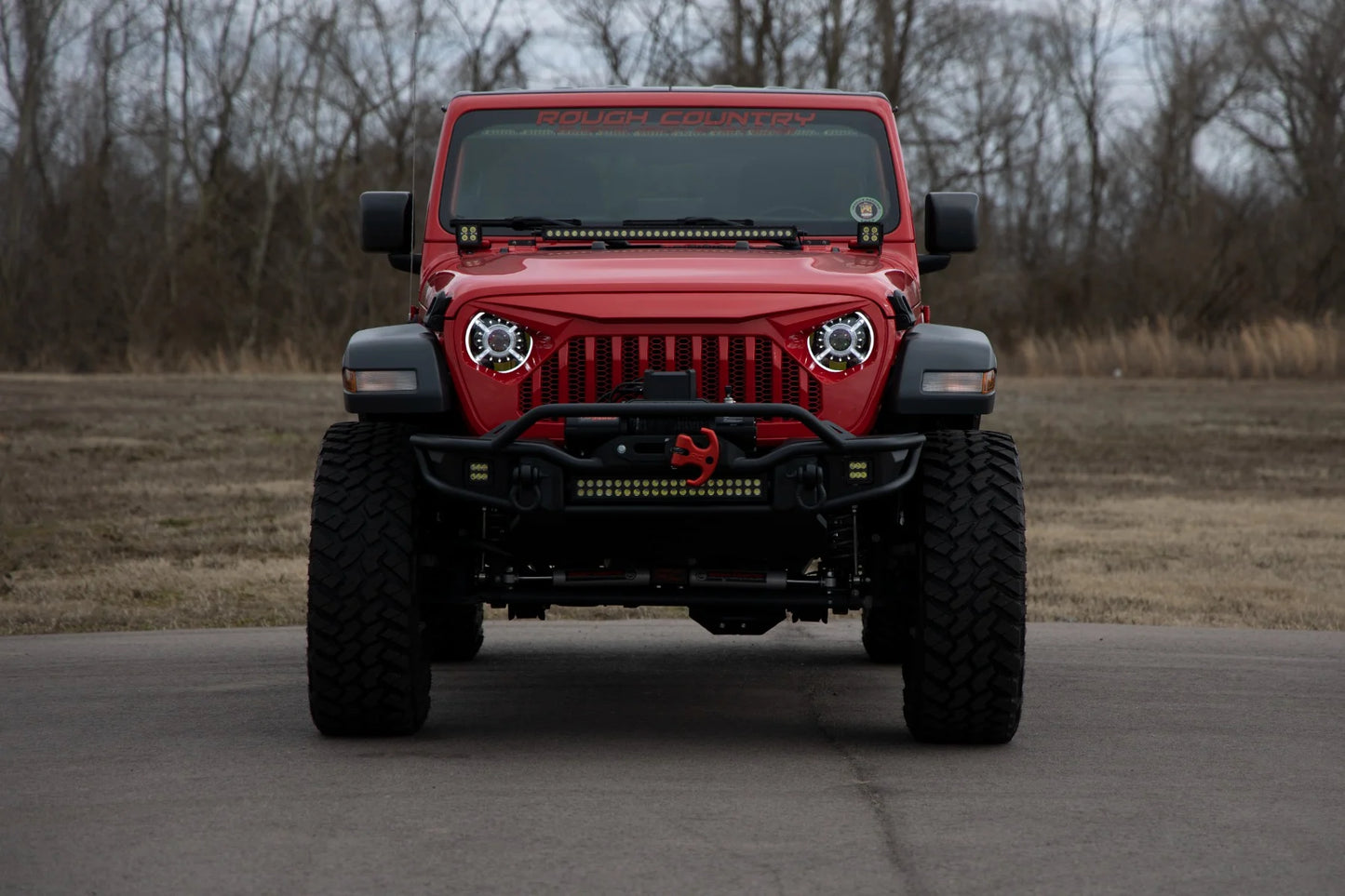Rough Country 9" DRL Halo LED Headlights DOT Approved |  2018-2026 Jeep Gladiator JT/Wrangler JL