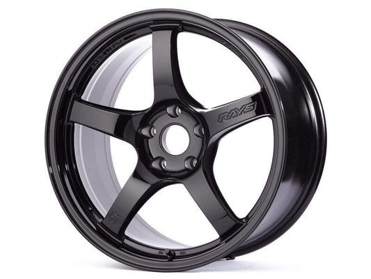 18x9.5 Gram Lights 57CR +38 5-114.3 Gloss Black