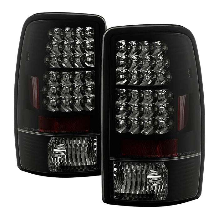 2000-2006 Chevy Suburban/Tahoe 1500/2500 / GMC Yukon/Yukon XL / 2001-2006 GMC Yukon Denali/Denali XL ( Lift Gate Style Only ) LED Tail Lights - Black Smoke