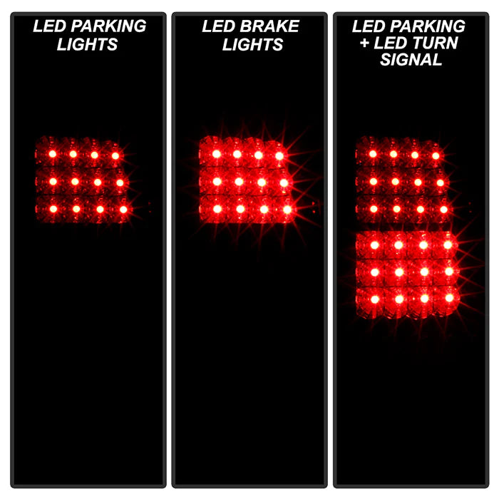 2000-2006 Chevy Suburban/Tahoe 1500/2500 / GMC Yukon/Yukon XL / 2001-2006 GMC Yukon Denali/Denali XL ( Lift Gate Style Only ) LED Tail Lights - Black Smoke