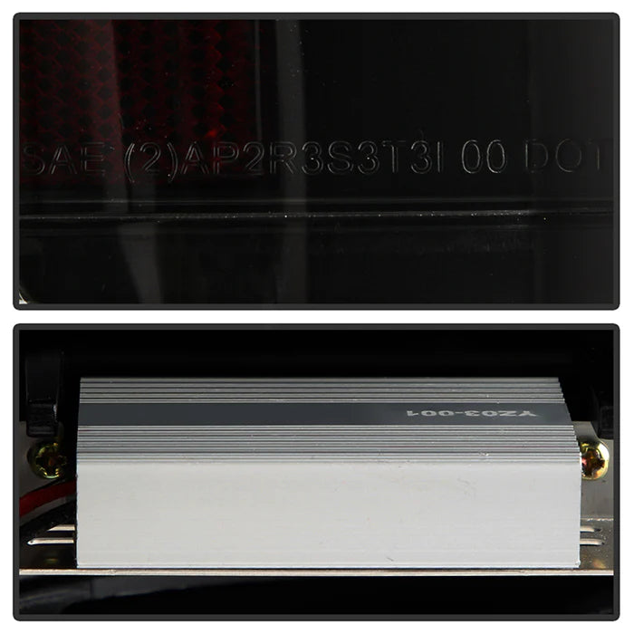 2000-2006 Chevy Suburban/Tahoe 1500/2500 / GMC Yukon/Yukon XL / 2001-2006 GMC Yukon Denali/Denali XL ( Lift Gate Style Only ) LED Tail Lights - Black Smoke