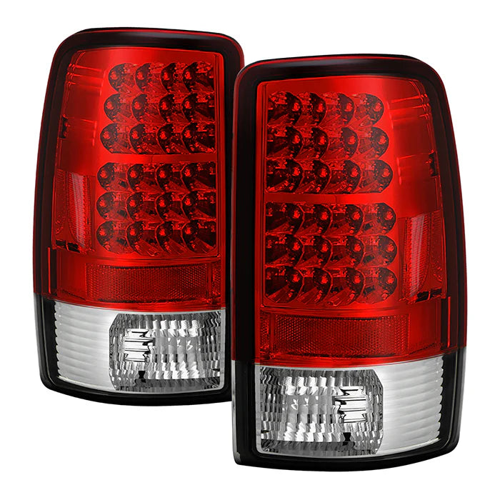 2000-2006 Chevy Suburban/Tahoe 1500/2500 / GMC Yukon/Yukon XL / 2001-2006 GMC Yukon Denali/Denali XL ( Lift Gate Style Only ) LED Tail Lights - Red Clear