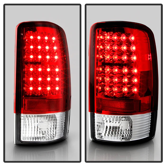 2000-2006 Chevy Suburban/Tahoe 1500/2500 / GMC Yukon/Yukon XL / 2001-2006 GMC Yukon Denali/Denali XL ( Lift Gate Style Only ) LED Tail Lights - Red Clear