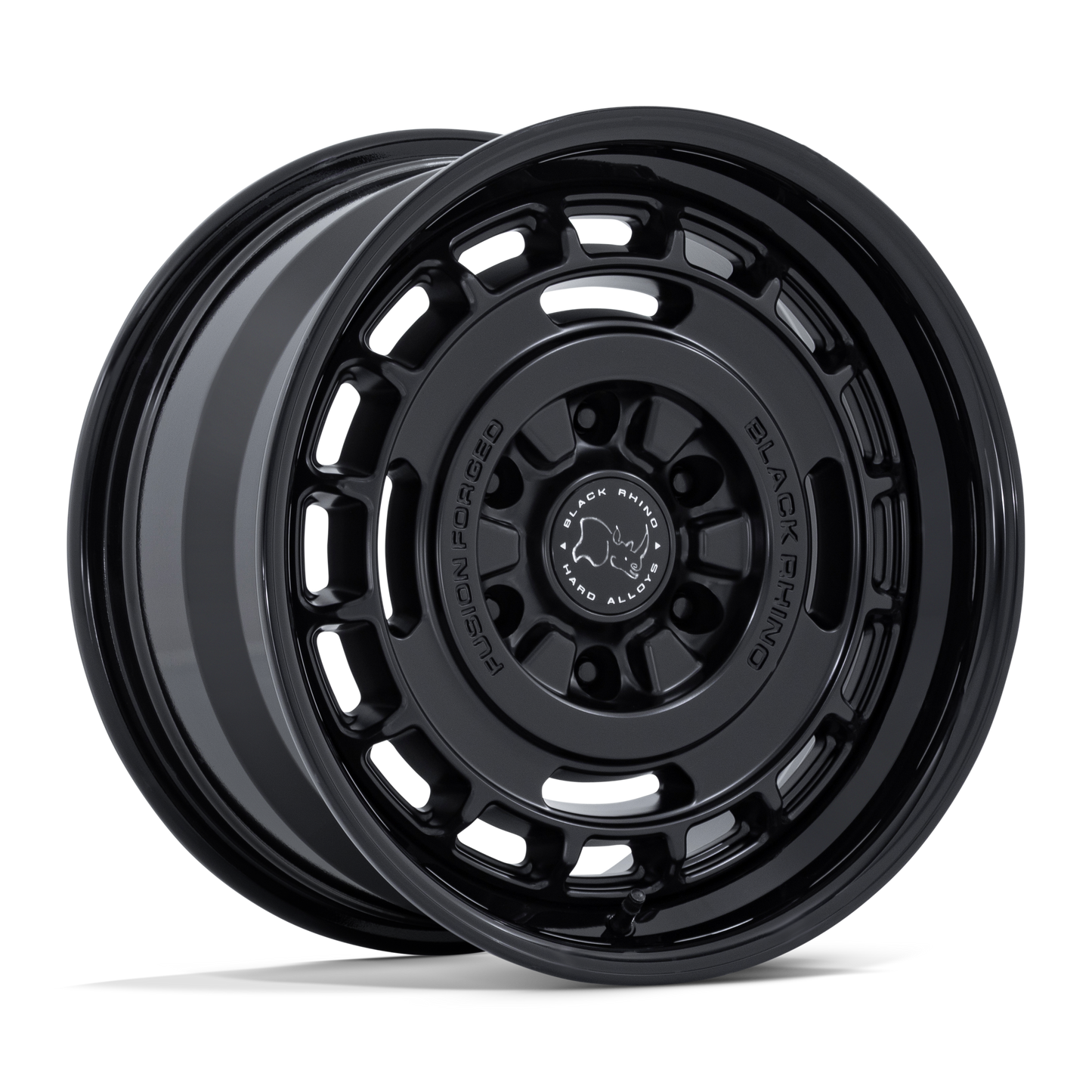 17x8.0 Black Rhino BR600 Vagabond Matte Black w/ Gloss Black Lip
