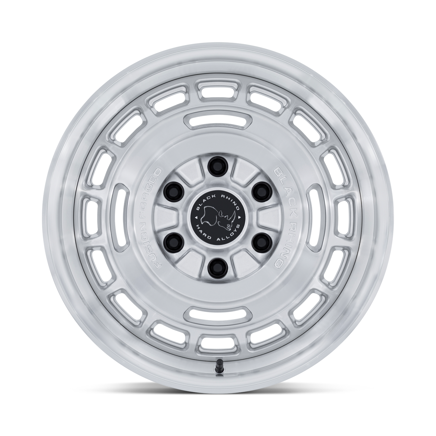 17x8.0 Black Rhino BR600 Vagabond Gloss Silver w/ Machined Face