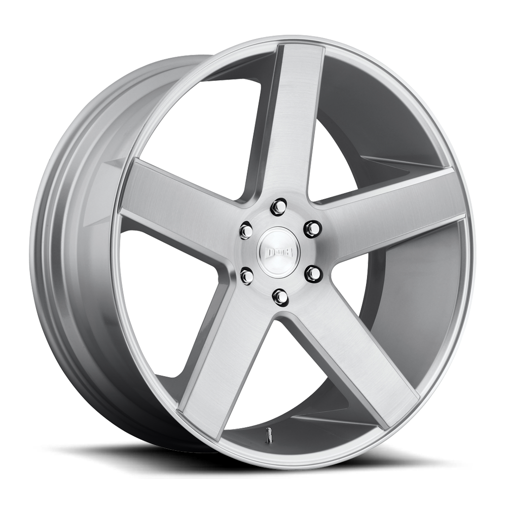 24x10 DUB S218 Baller Gloss Silver Brushed / 6x139.7 / +19mm Offset / 6.25 Backspace / 106.10 Centerbore / 2200 Load