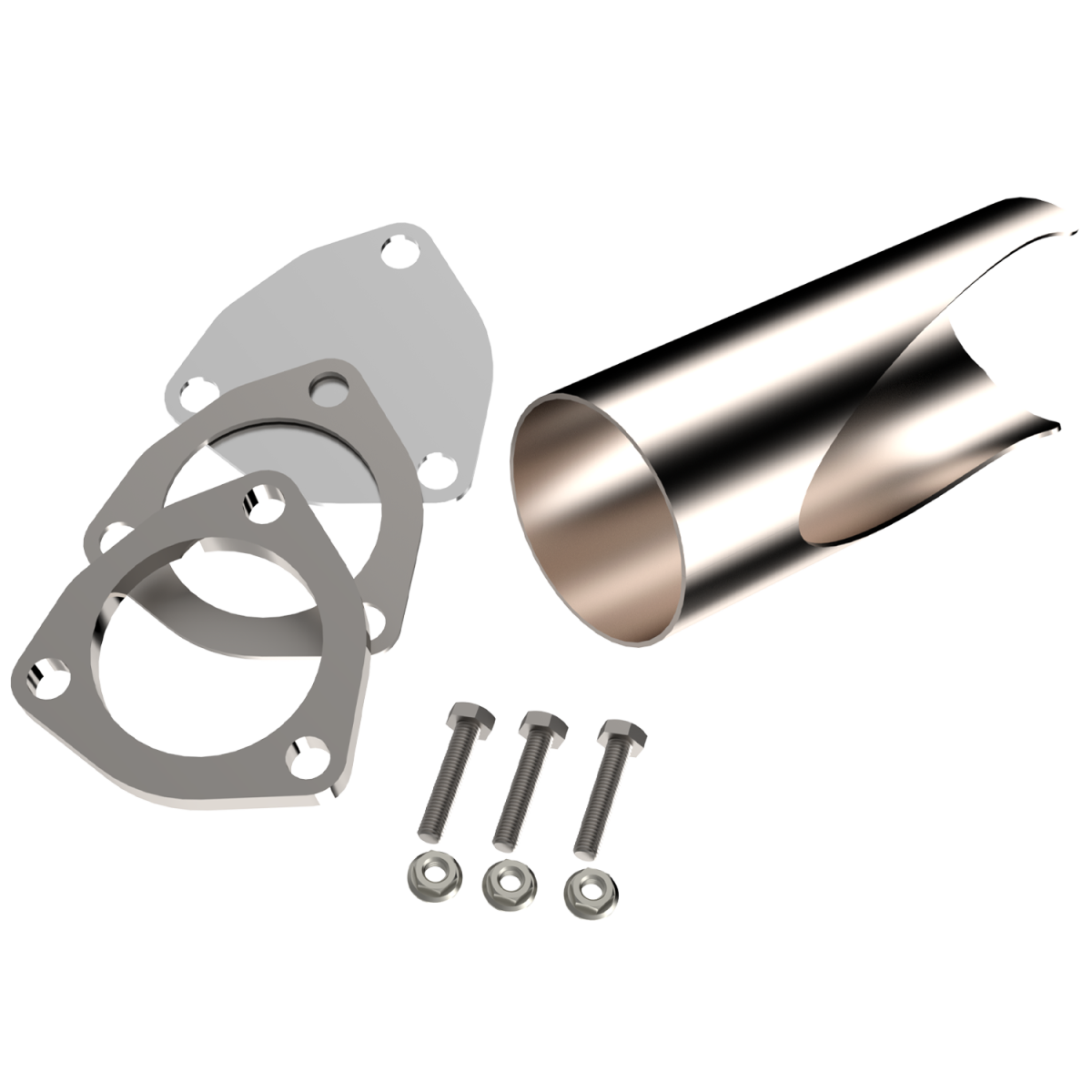 QTP 2.25 Inch Stainless Steel DIY Exhaust Cutout Pipe