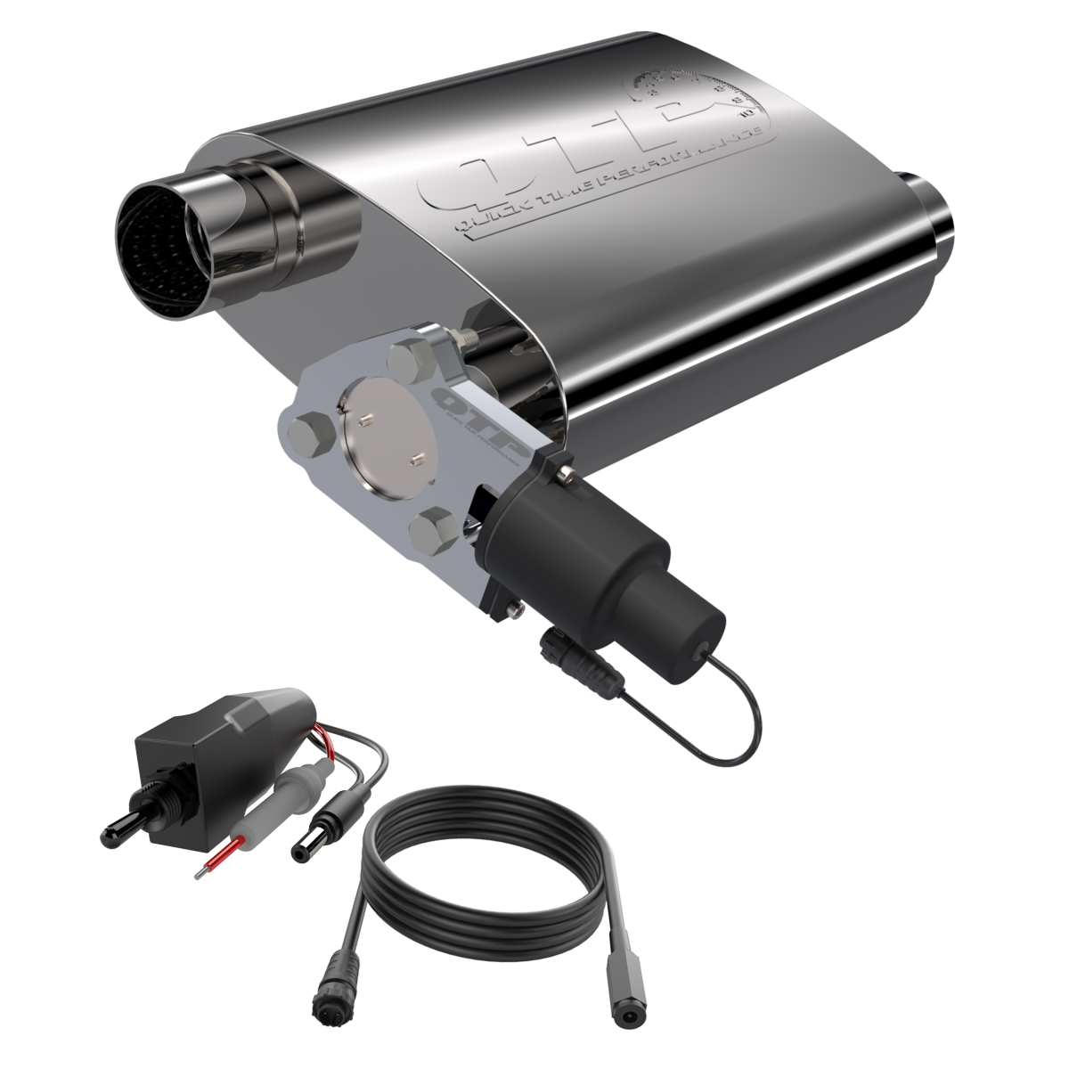 QTP 2.50 Inch Reverse Screamer Twintronic Muffler