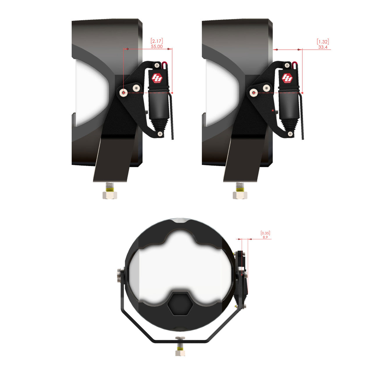 Baja Designs Reflex Light Actuator Kit – LP4/LP6/LP9/XL-M Housing - Universal