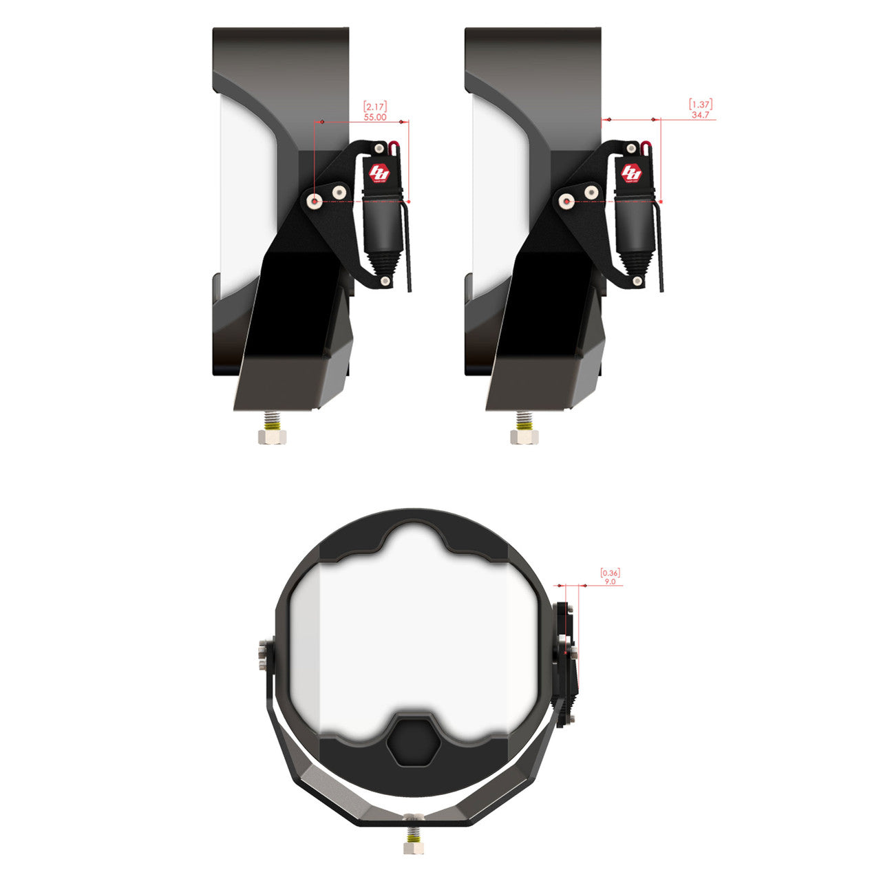 Baja Designs Reflex Light Actuator Kit – LP4/LP6/LP9/XL-M Housing - Universal