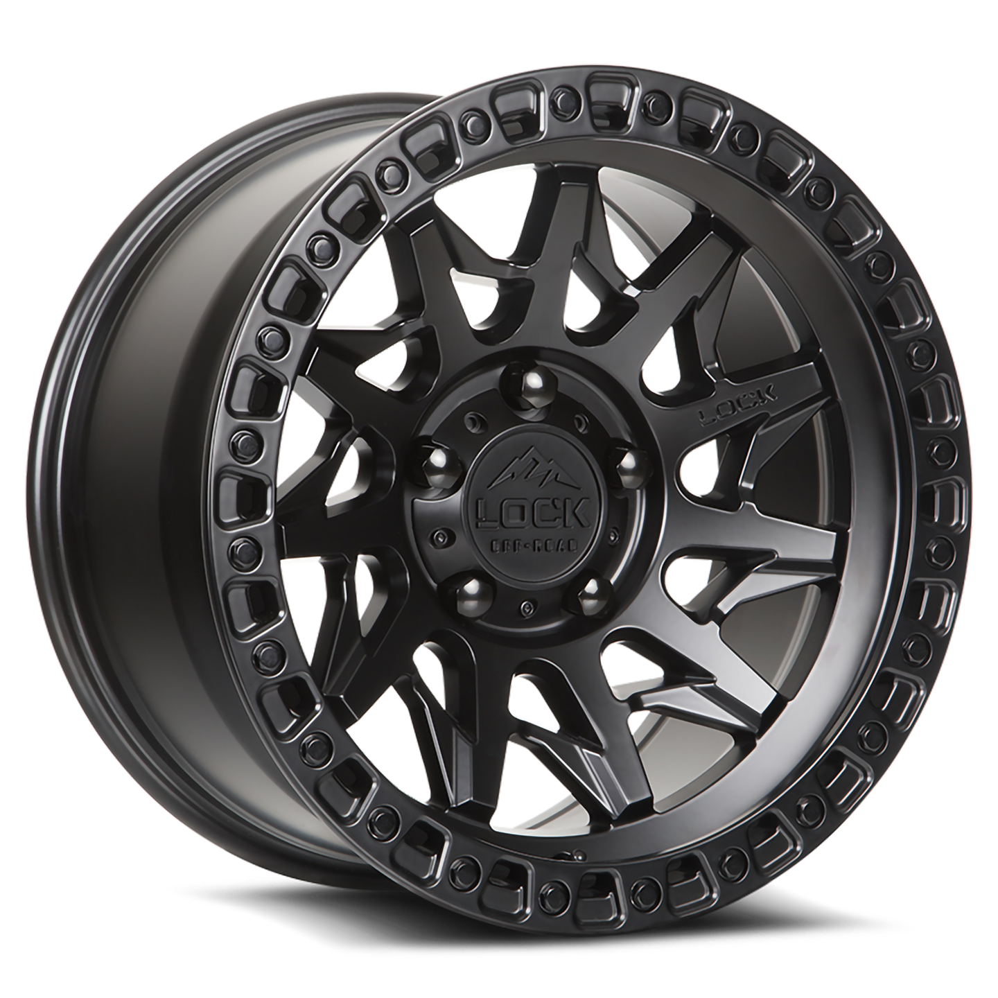 18x9.0 Lock Off-Road Lunatic Matte Black w/ Matte Black Ring