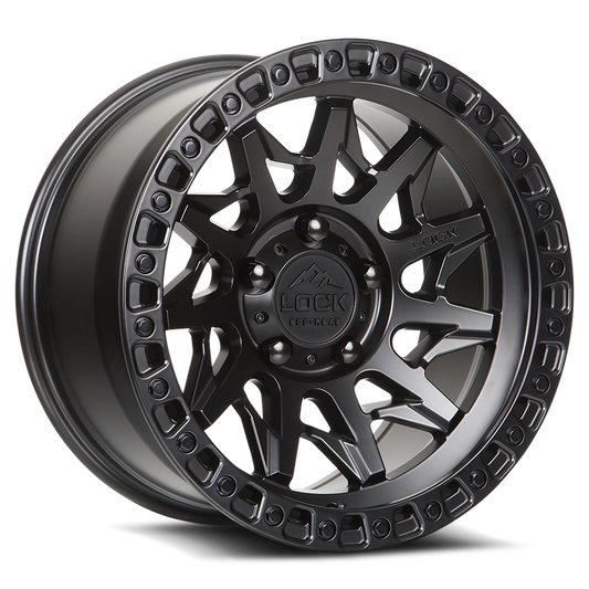 17x9.0 Lock Off-Road Lunatic Matte Black w/ Matte Black Ring