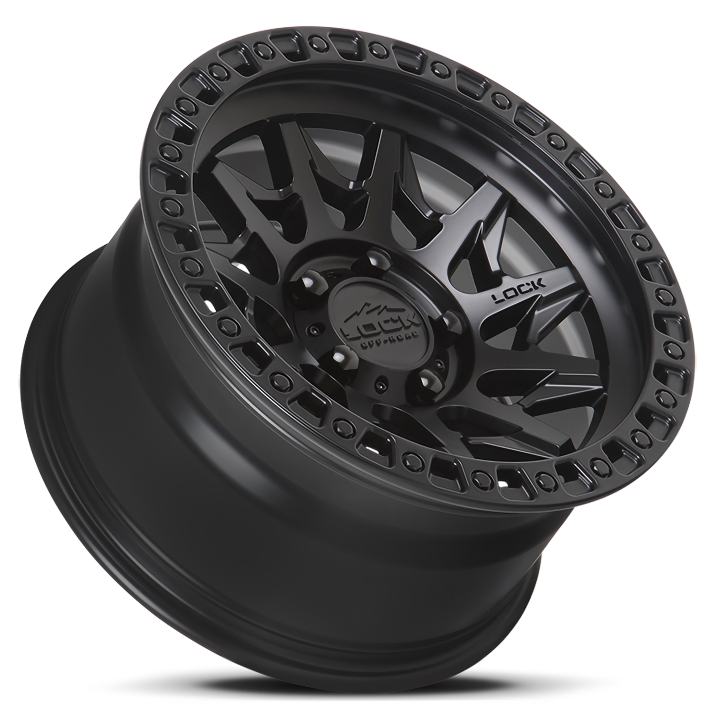 18x9.0 Lock Off-Road Lunatic Matte Black w/ Matte Black Ring
