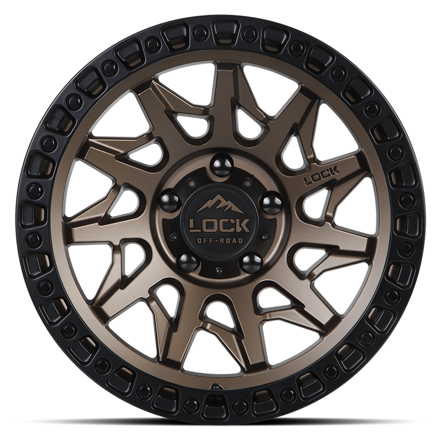 17x9.0 Lock Off-Road Lunatic Matte Bronze w/ Matte Black Ring