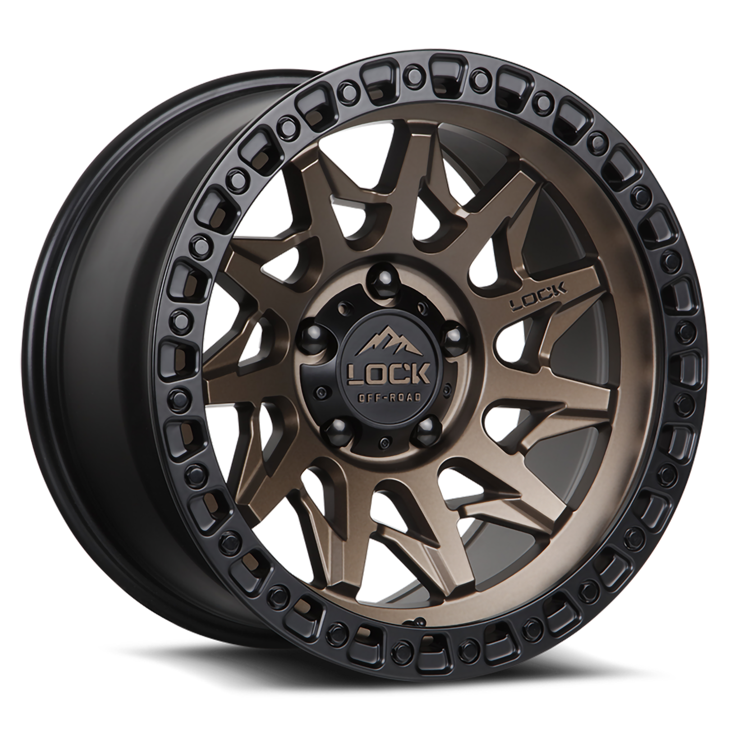 17x9.0 Lock Off-Road Lunatic Matte Bronze w/ Matte Black Ring