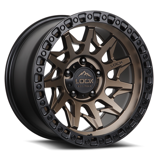 17x9.0 Lock Off-Road Lunatic Matte Bronze w/ Matte Black Ring