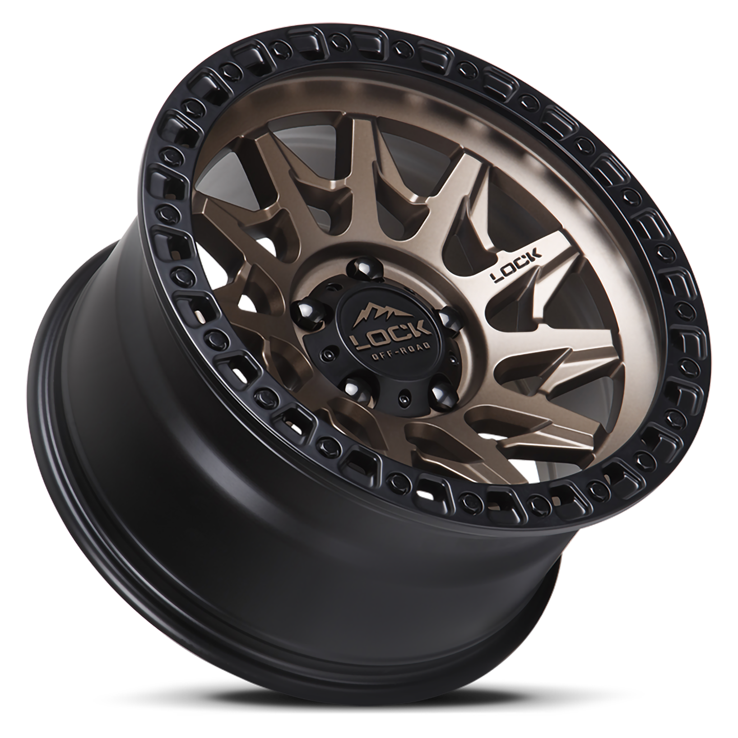 17x9.0 Lock Off-Road Lunatic Matte Bronze w/ Matte Black Ring