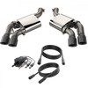 QTP 304SS Screamer Axle Back Exhaust Tip w/3.5in Quad Black Tips 2016-2023 Chevrolet Camaro SS 6.2L