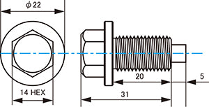 Project Kics Toyota/Daihatsu/Nissan Red Magnetic Drain Bolt - M12X1.25