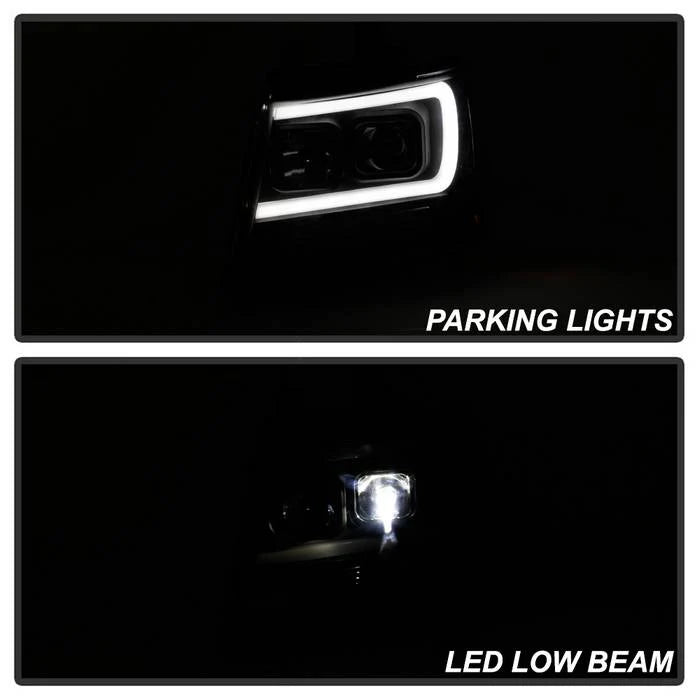 2007-2014 Chevy Suburban 1500/2500 / 2007-2014 Chevy Tahoe / 2007-2014 Avalanche ( LED Low Beam ) Headlights - Low Beam: LED - High Beam: H1 (Included) - Signal: - Black