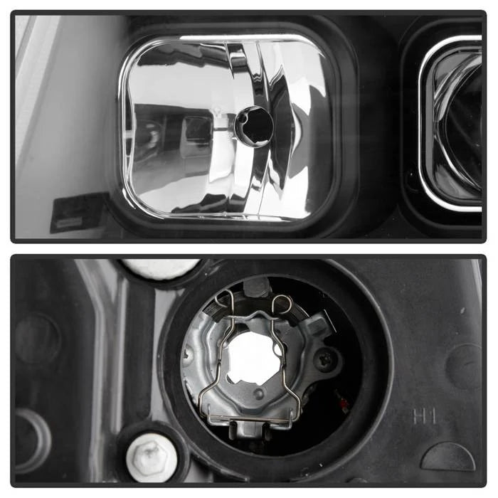 2007-2014 Chevy Suburban 1500/2500 / 2007-2014 Chevy Tahoe / 2007-2014 Avalanche ( LED Low Beam ) Headlights - Low Beam: LED - High Beam: H1 (Included) - Signal: - Black