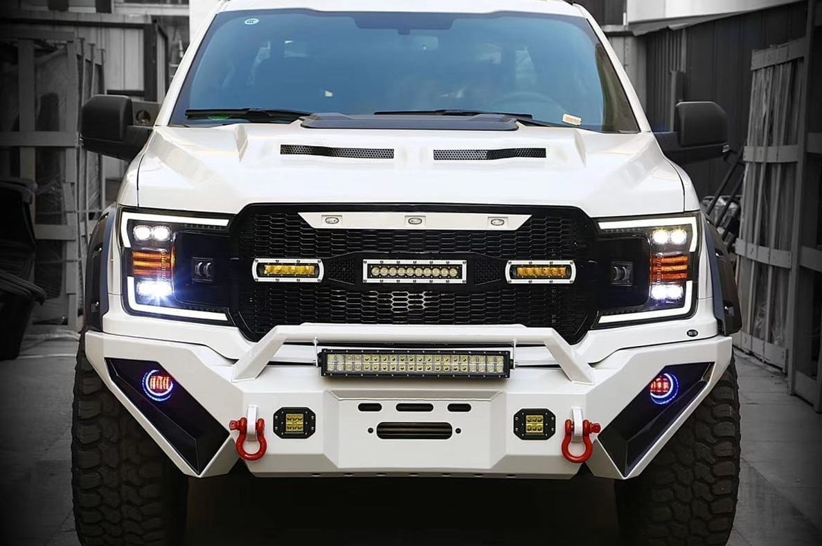 AlphaRex 2018-2020 Ford F150 NOVA-Series LED Projector Headlights Black