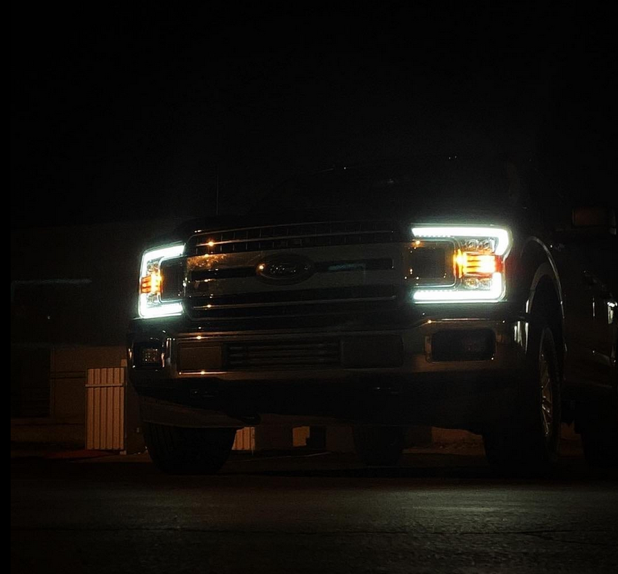 AlphaRex 2018-2020 Ford F150 NOVA-Series LED Projector Headlights Black