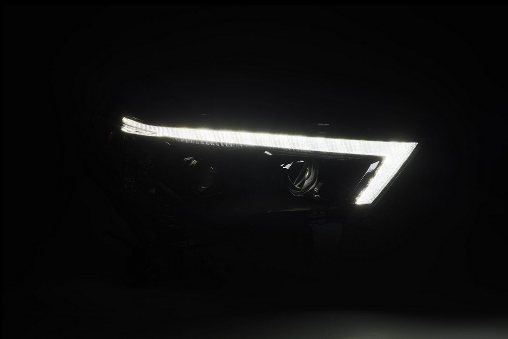 AlphaRex 2014-2020 Toyota 4Runner MK II PRO-Series Halogen Projector Headlights Alpha-Black