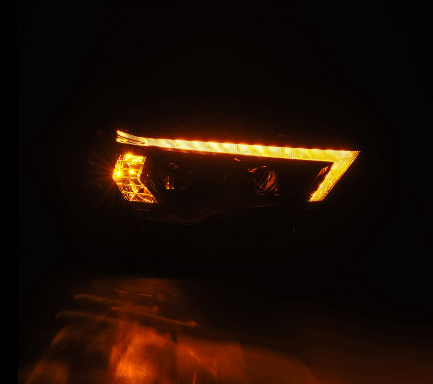 AlphaRex 2014-2020 Toyota 4Runner MK II PRO-Series Halogen Projector Headlights Alpha-Black