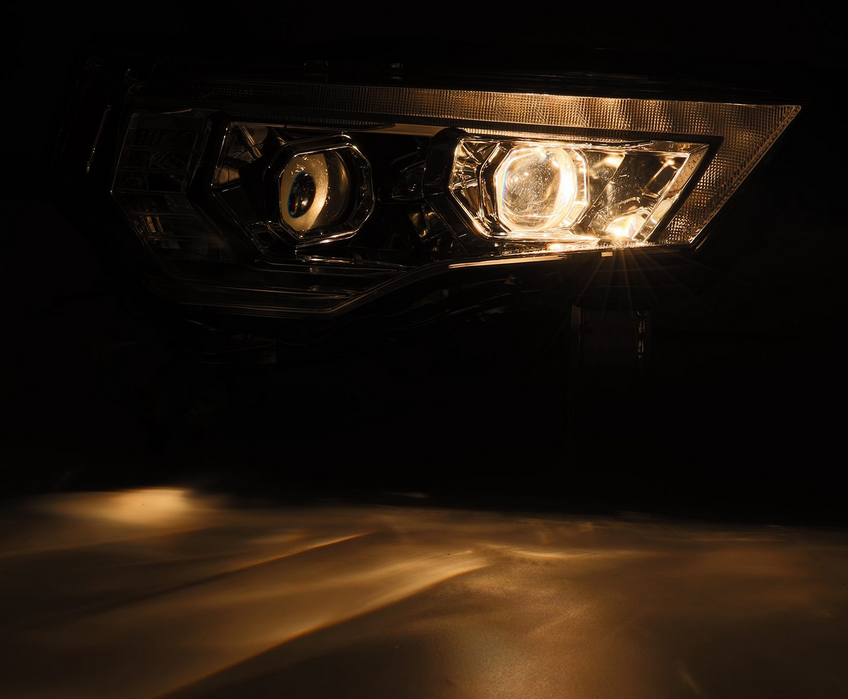 AlphaRex 2014-2020 Toyota 4Runner MK II PRO-Series Halogen Projector Headlights Alpha-Black