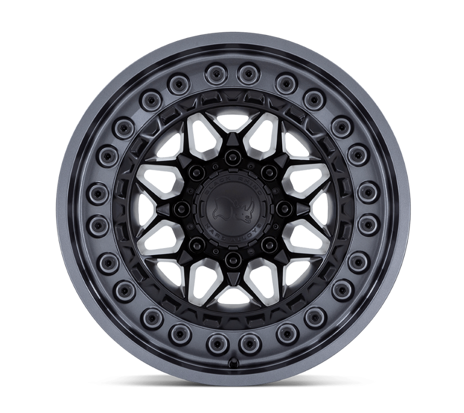 17x9.0 Black Rhino Alpha Matte Black w/Gunmetal Lip
