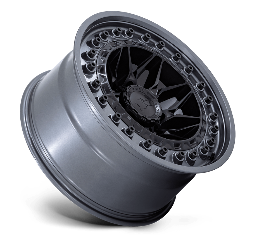 17x9.0 Black Rhino Alpha Matte Black w/Gunmetal Lip