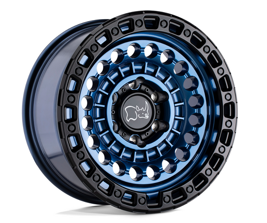 17x8.5 Black Rhino Sentinel Cobalt Blue w/ Black Ring