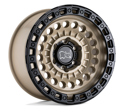 17x8.5 Black Rhino Sentinel Desert Sand w/ Black Ring