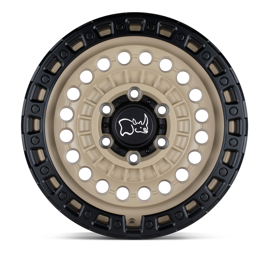 17x8.5 Black Rhino Sentinel Desert Sand w/ Black Ring