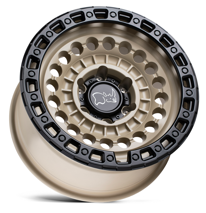 17x8.5 Black Rhino Sentinel Desert Sand w/ Black Ring