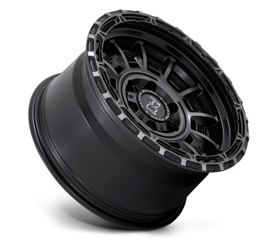 17x9.0 Black Rhino Legion Matte Black Gray Tint