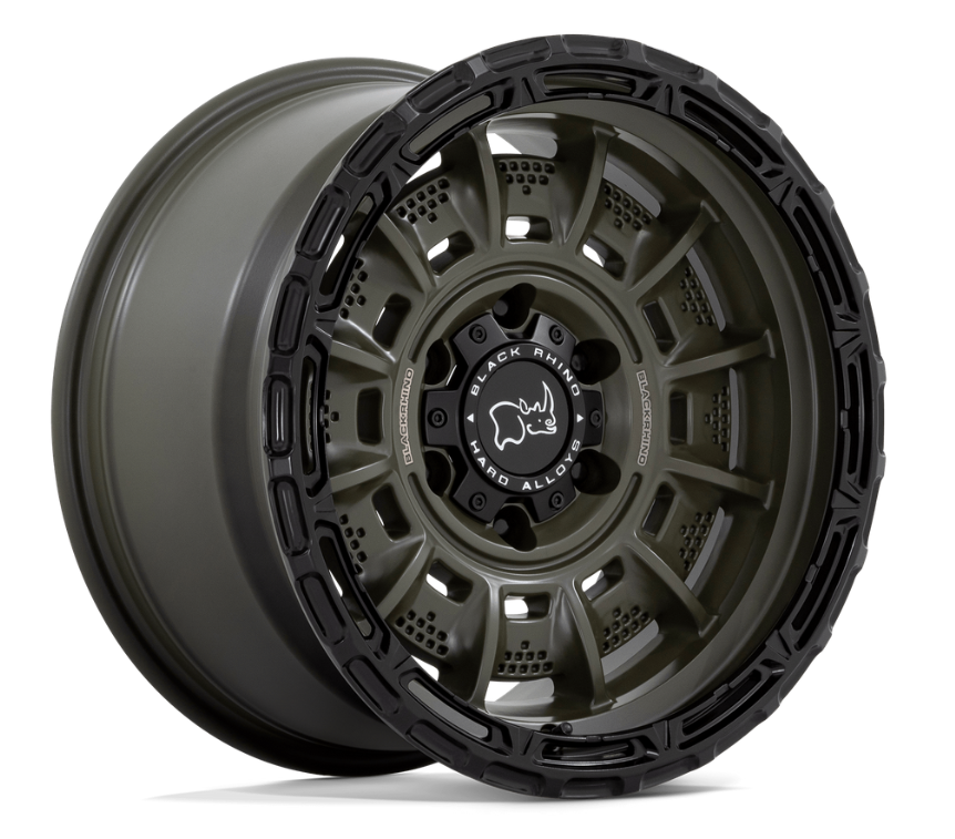 17x9.0 Black Rhino Legion Olive Drab Green w/ Black Lip