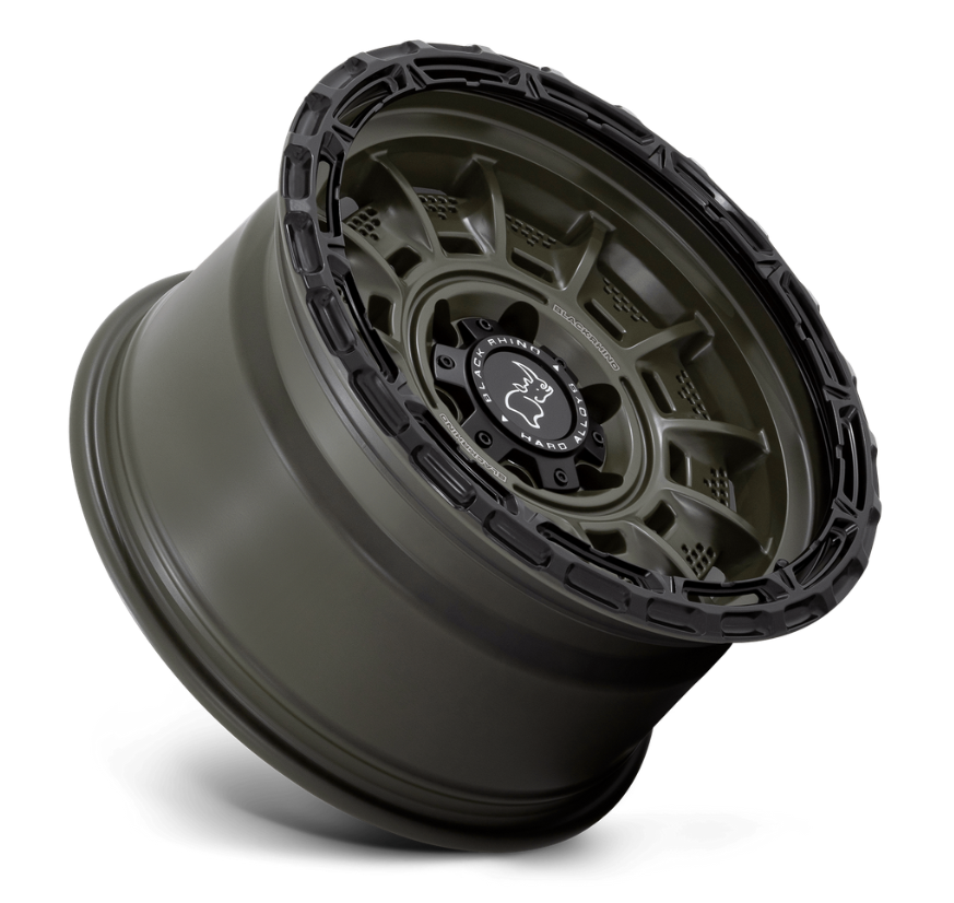 17x9.0 Black Rhino Legion Olive Drab Green w/ Black Lip