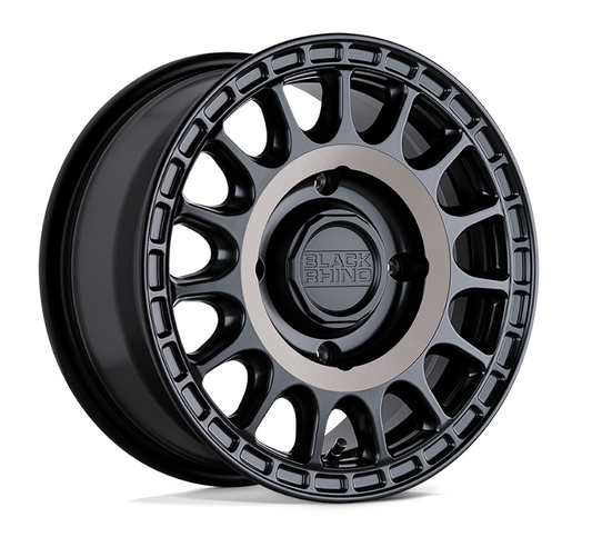 15x7.0 Black Rhino Sandstorm UTV Semi Gloss Black w/ Machined Tint