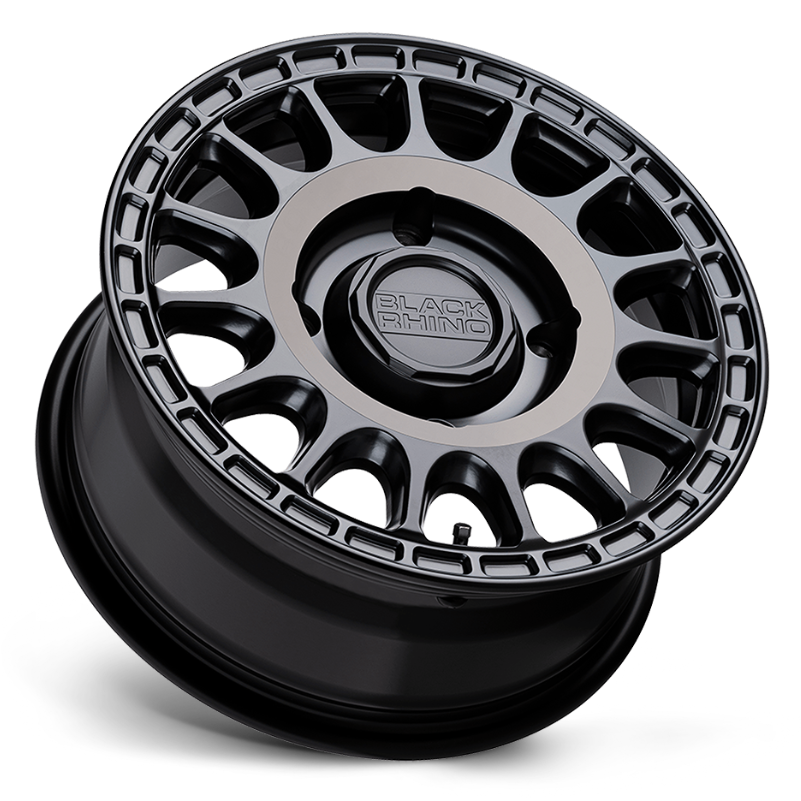 15x7.0 Black Rhino Sandstorm UTV Semi Gloss Black w/ Machined Tint