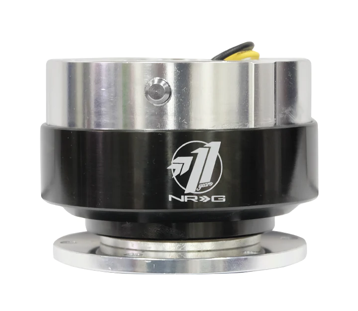 NRG Gen 1.5 Silver Body /Black Chrome Ring Steering Wheel Quick Release