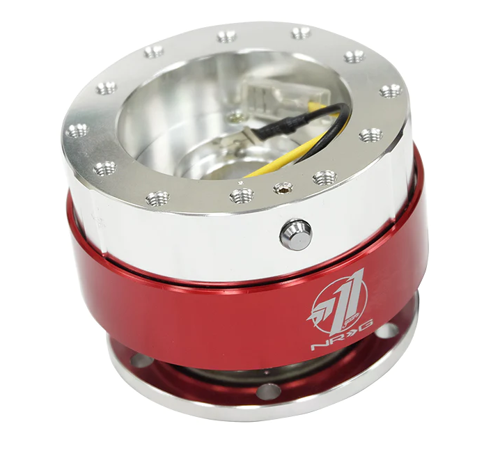 NRG Gen 1.5 Silver Body /Red Ring Steering Wheel Quick Release