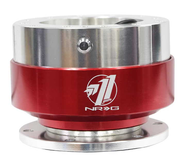 NRG Gen 1.5 Silver Body /Red Ring Steering Wheel Quick Release