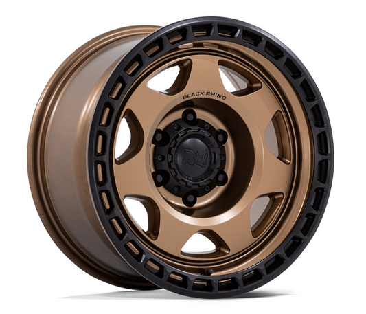 17x8.5 Black Rhino Voyager Matte Bronze w/Matte Black Lip