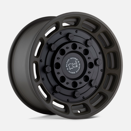 17x8.5 Black Rhino Warthog Matte Olive Dab Green w/Black Center