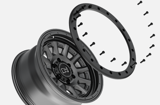 17x8.5 Black Rhino Dugger Gun Black